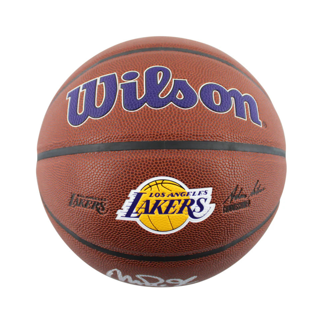 Magic Johnson Signed Los Angeles Lakers Wilson Basketball with Beckett Witness